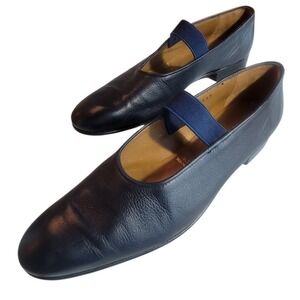 Gravati Arthur Beren Mary Jane Navy Leather Flats W Vintage Italy US10N Italy 8N